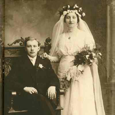 Ewald Quade and Johanna Hopp Quade on Wedding Day