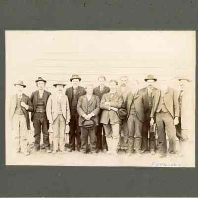 Talbert, John with large group of unidentified men