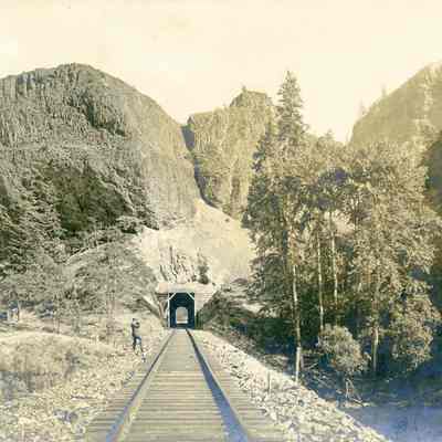 Columbia River Gorge 1901 - Railroad Tunnel Between Hood River and Mosier