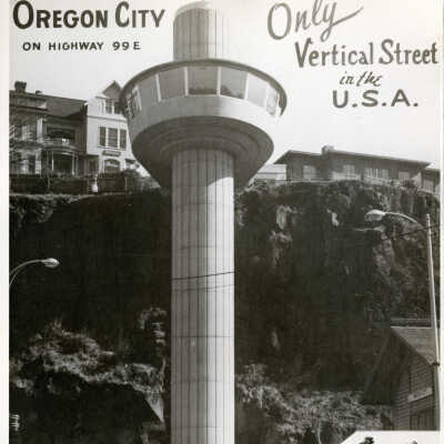 Poster for New Oregon City Elevator - 1957