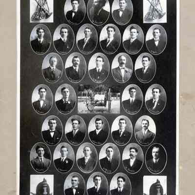 Composite of Oregon City Fountain Hose Company (Firemen) 1909