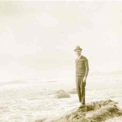 Man on Coastal Rocks - Talbert Collection
