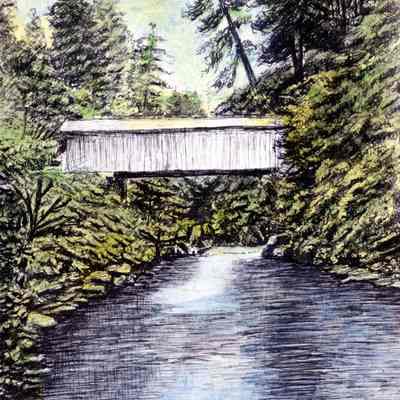 Trout Creek Covered Bridge.