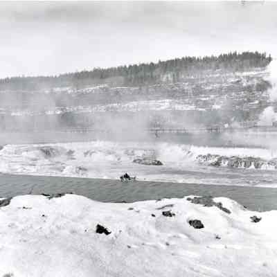 Willamette Falls with Snow