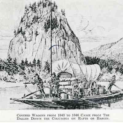 Oregon Trail Centennial Postcard, 1843-1846.