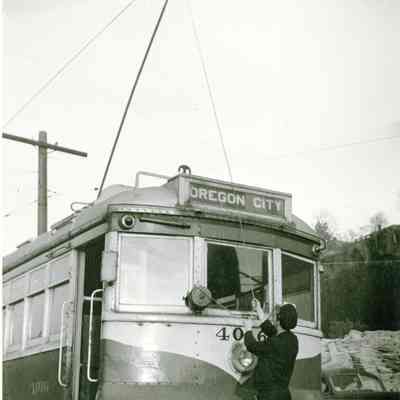 Oregon City 1950 - Interurban Trolley