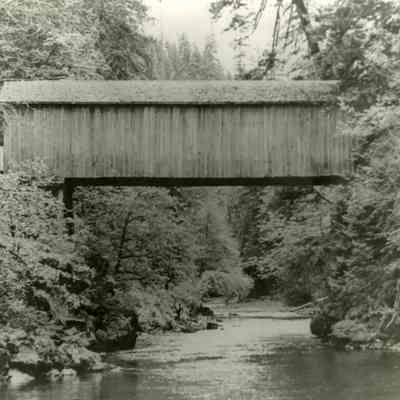 Trout Creek Covered Bridge 1956 - Near the Molalla River