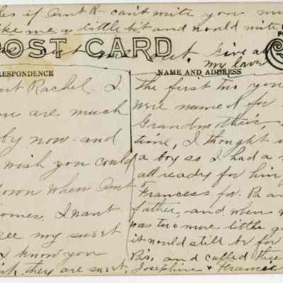 Back of postcard