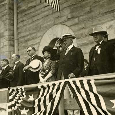 President Calvin Coolidge at Vista House Dedication on the Columbia Gorge 1922