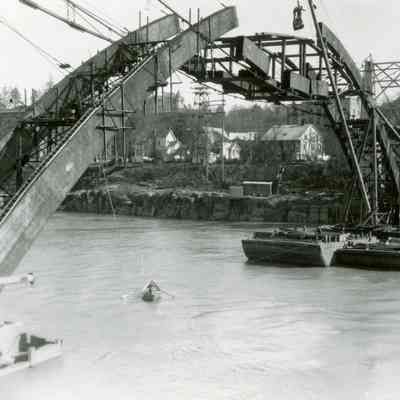 Oregon City/West Linn Arch Bridge Construction - 1922