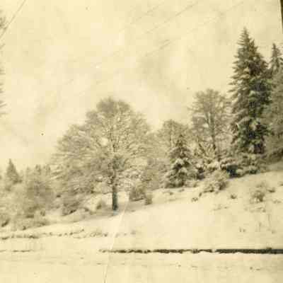 Barclay School 1905 - Playground with Snow