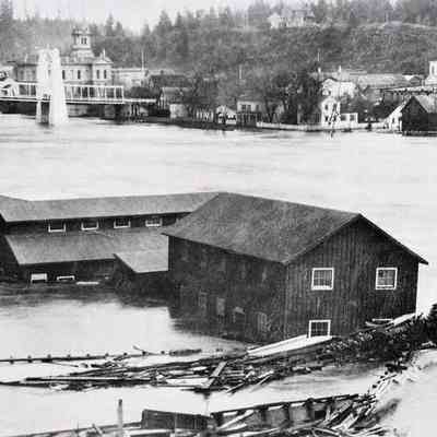 Dec 1890 Flood - Roake Excelsior Mill - West Linn
