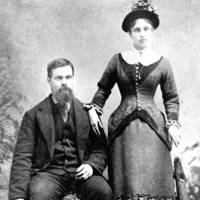 William Hackney Franklin and Sarah Lucinda Gibbens Wedding Photo.