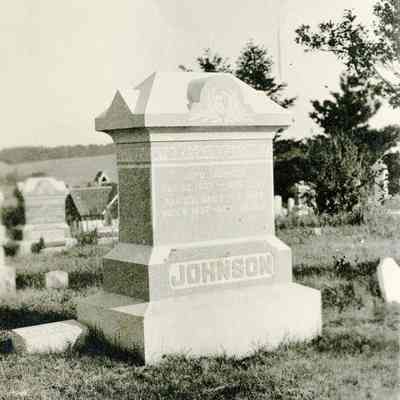 Headstone for Jehu and Rachel Johnson