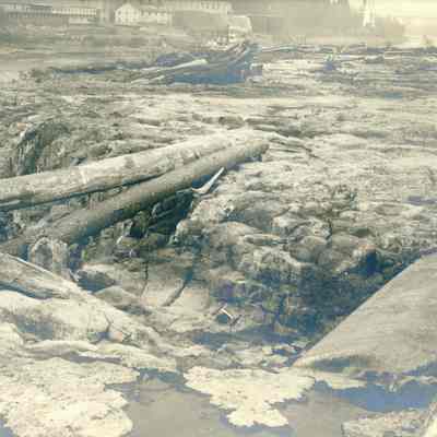 Willamette Falls 1896 - Dam and Spillway Construction