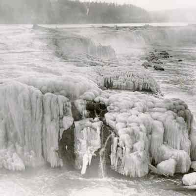 Willamette Falls Frozen - 1957
