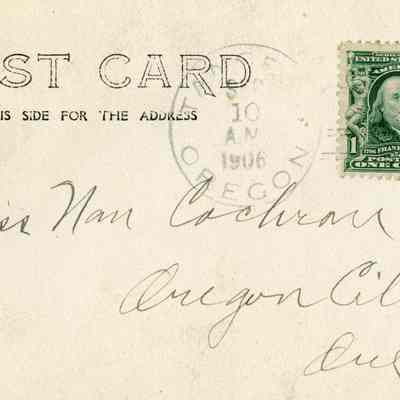 Postcard to Nan Cochran from F.S.