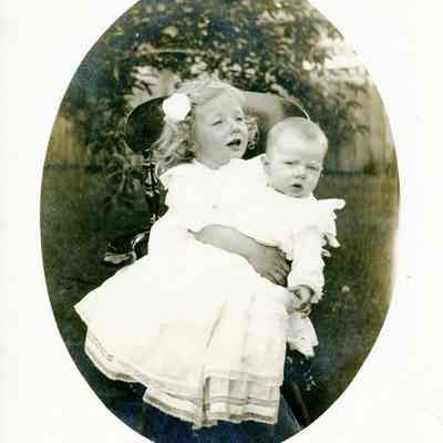 Unidentified Young Girl and Baby