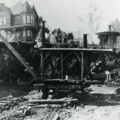Washington Street Construction below 10th Street - Oregon City - 1911