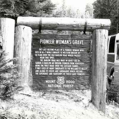 Pioneer Woman's Grave - Barlow Road
