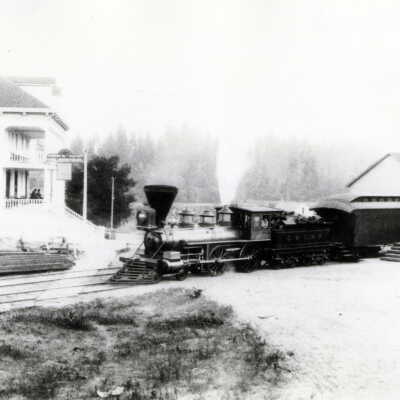 Aurora Oregon - 1870s or 1880 - Jacob Gesys Hotel and Train Station