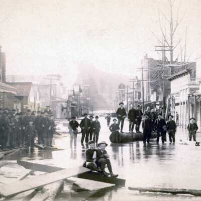 1890 Flood - Oregon City Main Street