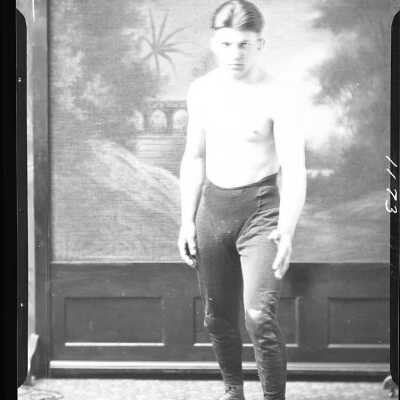 Photograph of a man for E. Newton - March 1930 - Negative