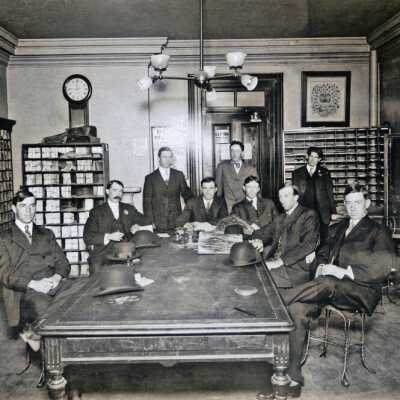 Men in Office: Copyright: None; Origsize: 6"x8"; Origformat: Print-Photographic