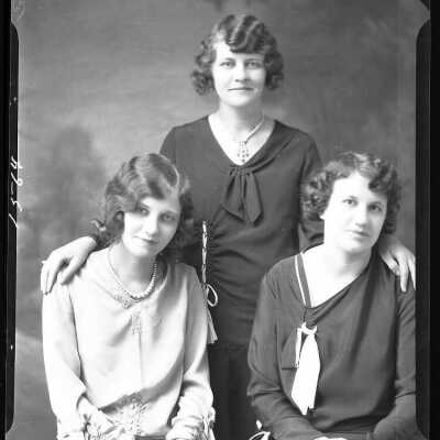 Photograph of three women for Mr. Hays - March 1930 - Negative