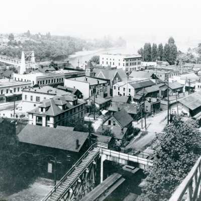 Oregon City 1910 - Looking from the Top of the 5th Street Stairs