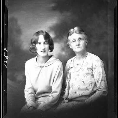 Photograph of two women for Mrs. Terell - November 1929 - Negative