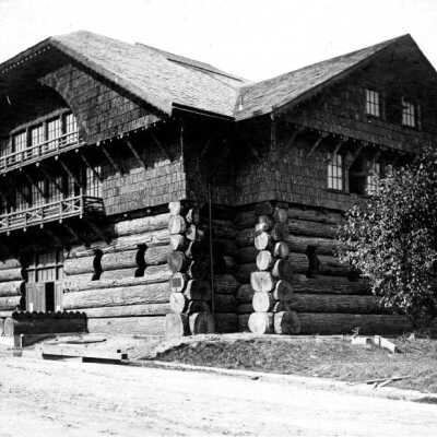 Portland, Oregon Forestry Building, Lewis and Clark Fair, 1905.
