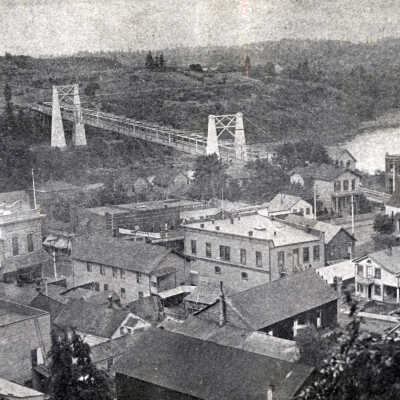 Oregon City 1900 ca. - View from the Bluff Looking Northwest from 5th toward 6th Street.