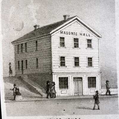 Oregon City 1858 - Court House - Masonic Hall