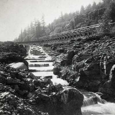 Willamette Falls First Fish Ladder 1885