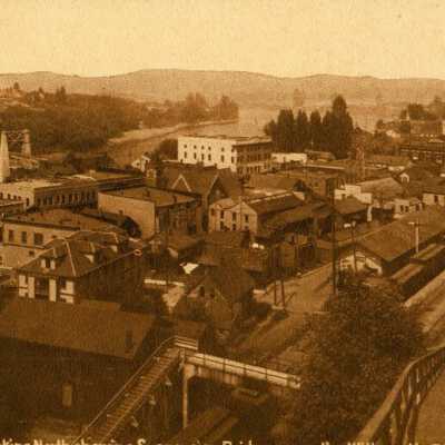 Oregon City from 5th Street Steps. (Postcard).: Origsize: 3" x 5"; Origformat: Print-Photographic