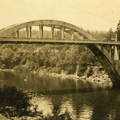O.C./W. Linn Arch Bridge, 1923.: Origsize: 8" x 10"; Origformat: Print-Photographic