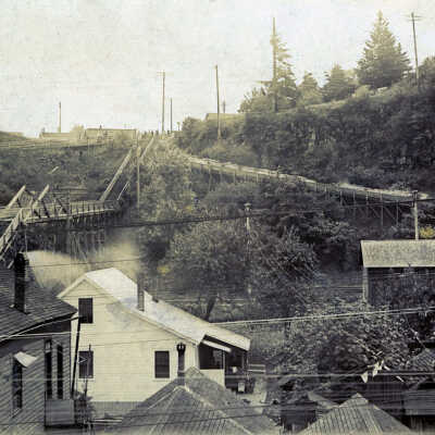 8th Street Steps from 8th Street., 1900: Copyright: None; Origsize: 3" x 5"; Origformat: Print-Photographic