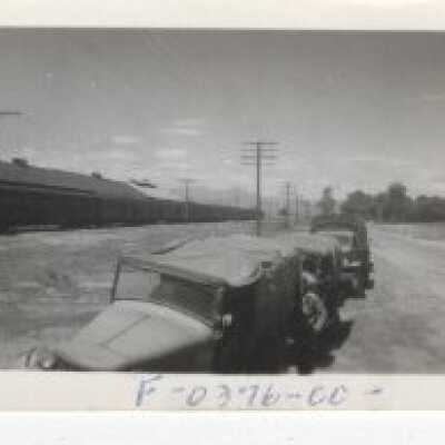 Row of Army Trucks No date
