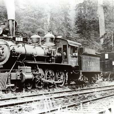 Southern Pacific Steam Locomotive near Oregon City 1906