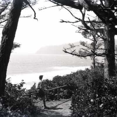 Pacific Ocean Cape Lookout from Camp # 2 Boy Scout Camp Merriwether, Oregon - Negative