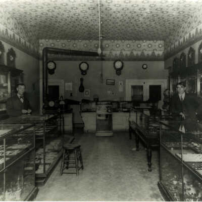 Gardner's Jewelry Store 1908 - Interior at 719 Main Street