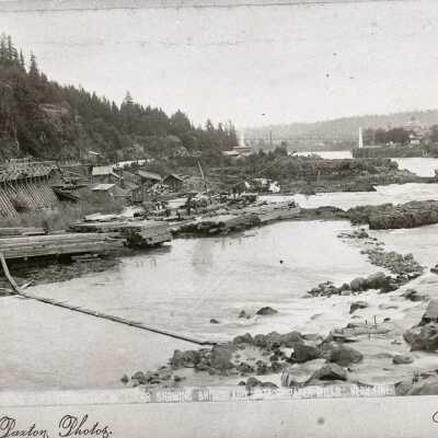 Willamette Falls Locks 1888 - Construction
