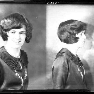 Photograph of a woman for Marie Schultz - January 1930 - Negative