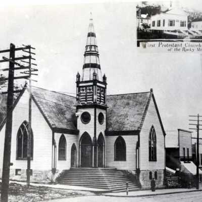 Oregon City 1st Methodist Church, 1893.: Copyright: None; Origsize: 8" x 10"; Origformat: Print-Photographic