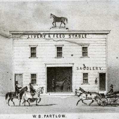 Oregon City 1858 - Partlow Livery Stable