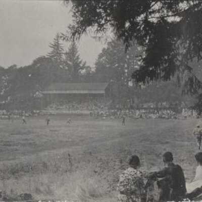 People watching a baseball game - Print, photographic - circa 1913-1915