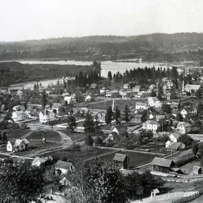 Oregon City 1900 - Mid Level of Oregon City from Falls View
