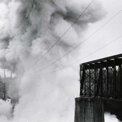 Demolition (photos #2) of Old Railroad Bridge on Willamette River at Wilsonville.