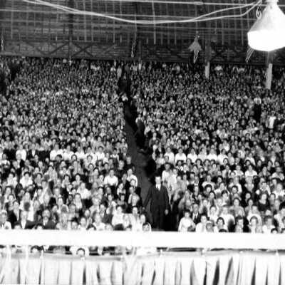 Chautauqua Interior,  1920-1921.  Billy Sunday Service.: Copyright: Clackamas County Historical Society; Origsize: 6x10; Origformat: Print-Photographic